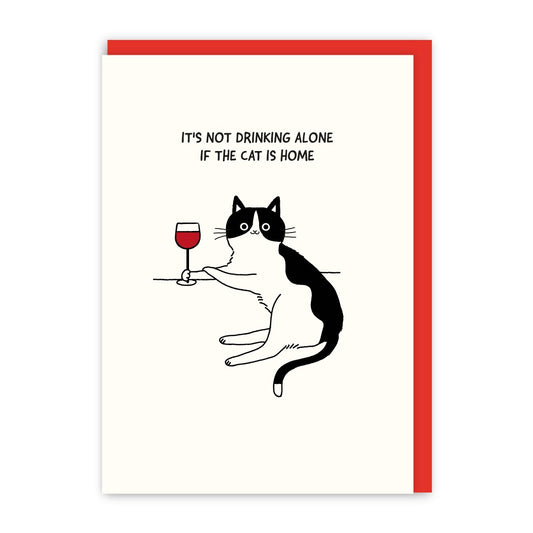 GC037-In Real Life-Drinking Alone-Card-Cat People