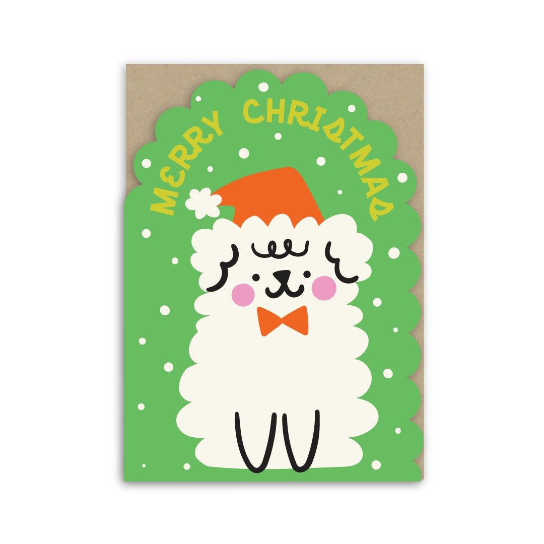 GC155-In Real Life-Christmas Dog-Xmas Card-Colour Pop