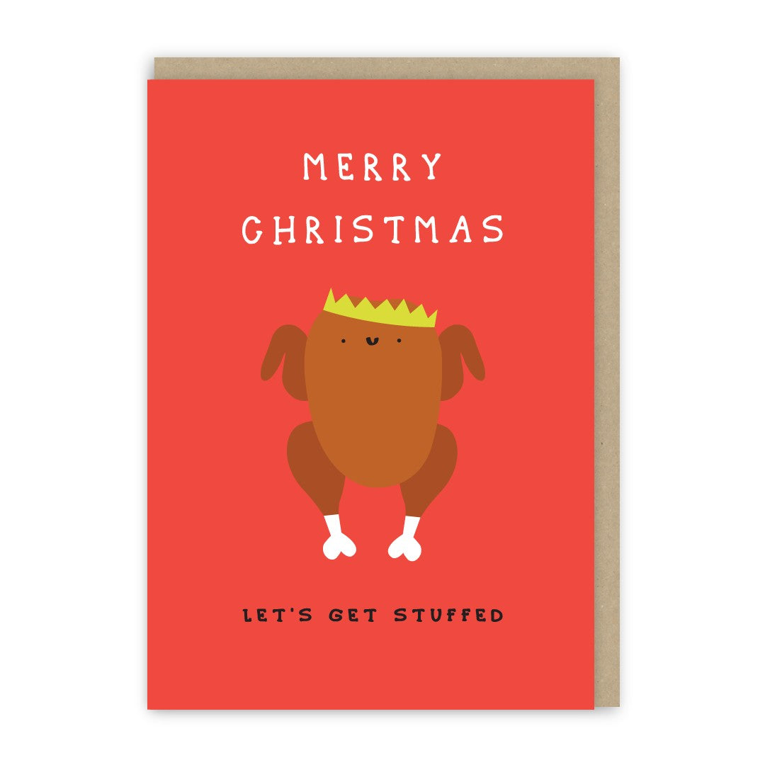 GC169-In Real Life-Let'S Get Stuffed-Xmas Card-Laughs And Giggles