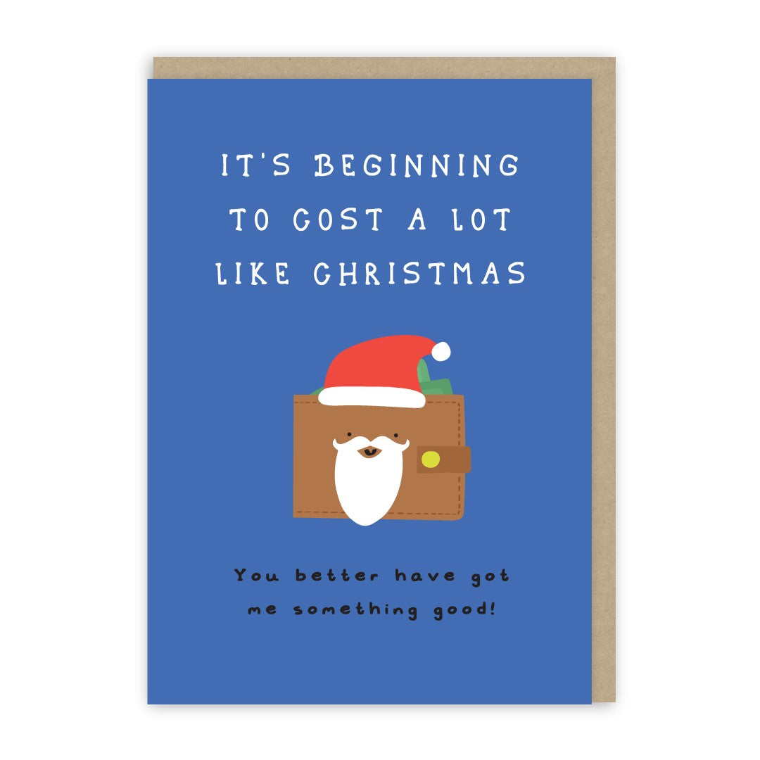 GC172-In Real Life-Santa Wallet-Xmas Card-Laughs And Giggles