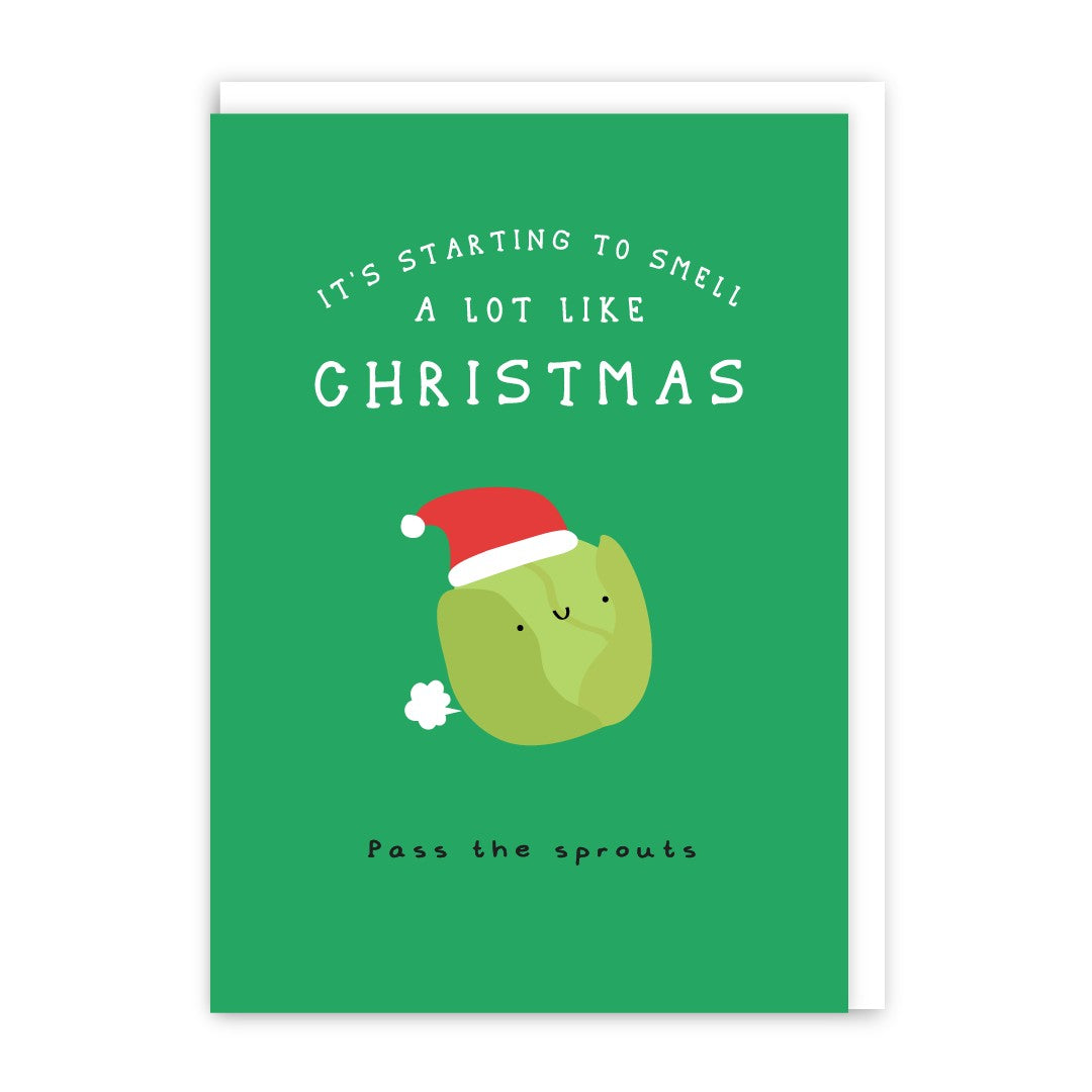 GC180-In Real Life-Pass The Sprouts-Xmas Card-Laughs And Giggles