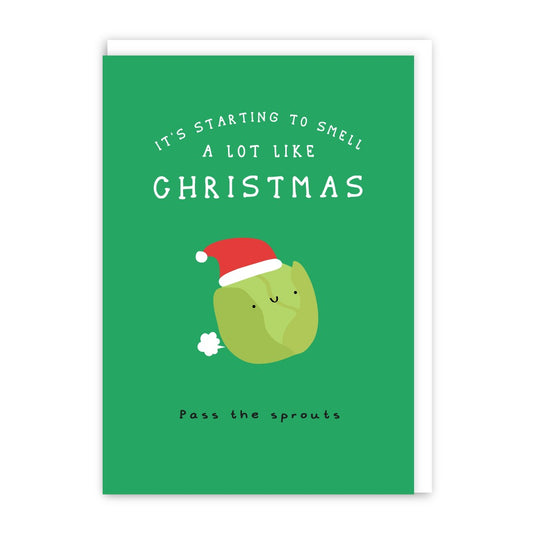 GC180-In Real Life-Pass The Sprouts-Xmas Card-Laughs And Giggles