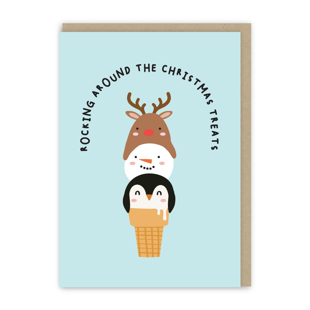 GC184-In Real Life-Christmas Treats-Xmas Card-Cute Foods
