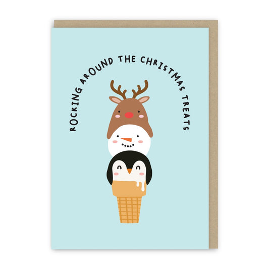 GC184-In Real Life-Christmas Treats-Xmas Card-Cute Foods