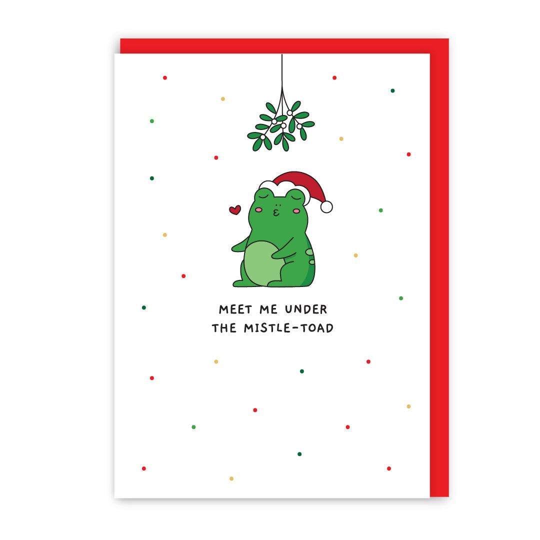 GC189-In Real Life-Tod - Mistle-Toad-Xmas Card-Tod The Frog