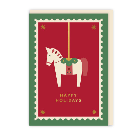 GC191-In Real Life-Merry Mail - Horse-Xmas Card-The Merry Mail