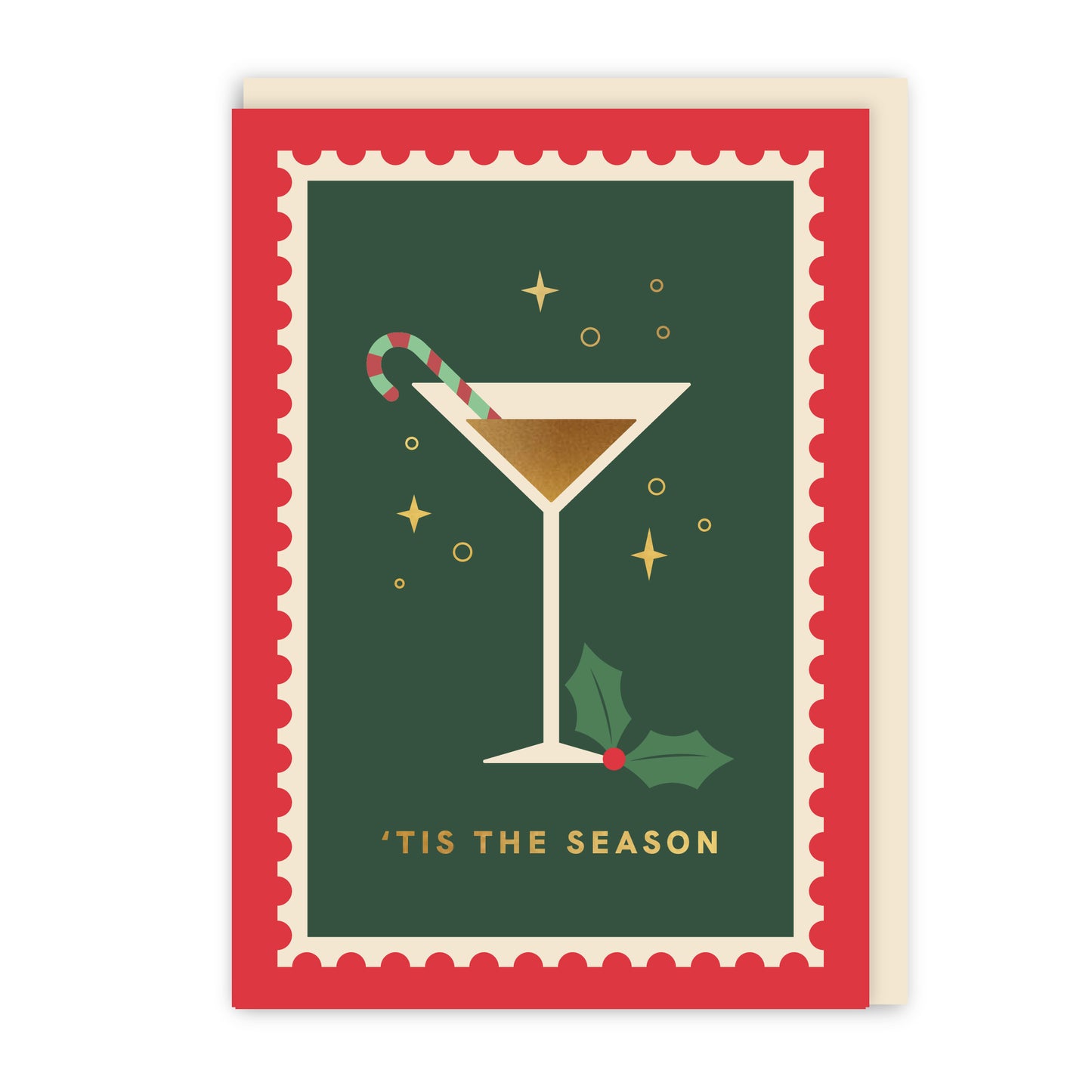 GC192-In Real Life-Merry Mail- Cocktail-Xmas Card-The Merry Mail
