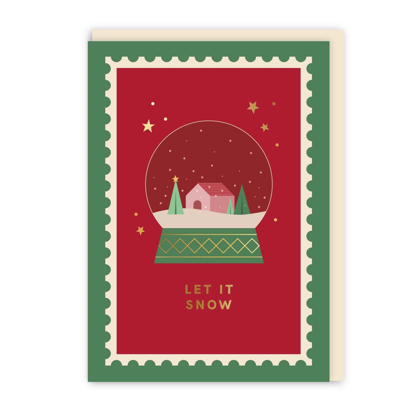 GC193-In Real Life-Merry Mail - Snow Globe-Xmas Card-The Merry Mail