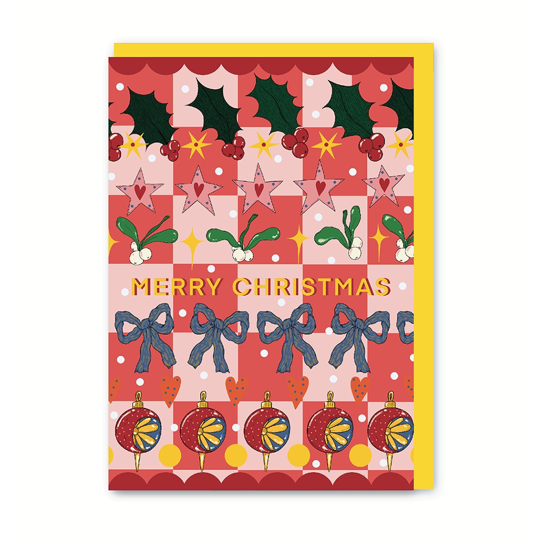 GC194-In Real Life-Batttenberg-Xmas Card-A Peachy Christmas