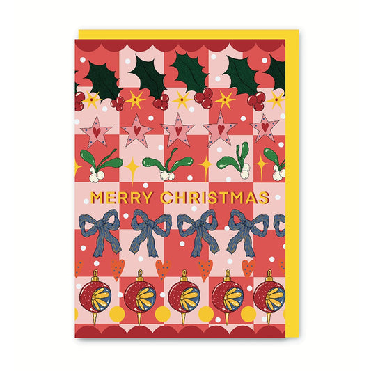 GC194-In Real Life-Batttenberg-Xmas Card-A Peachy Christmas