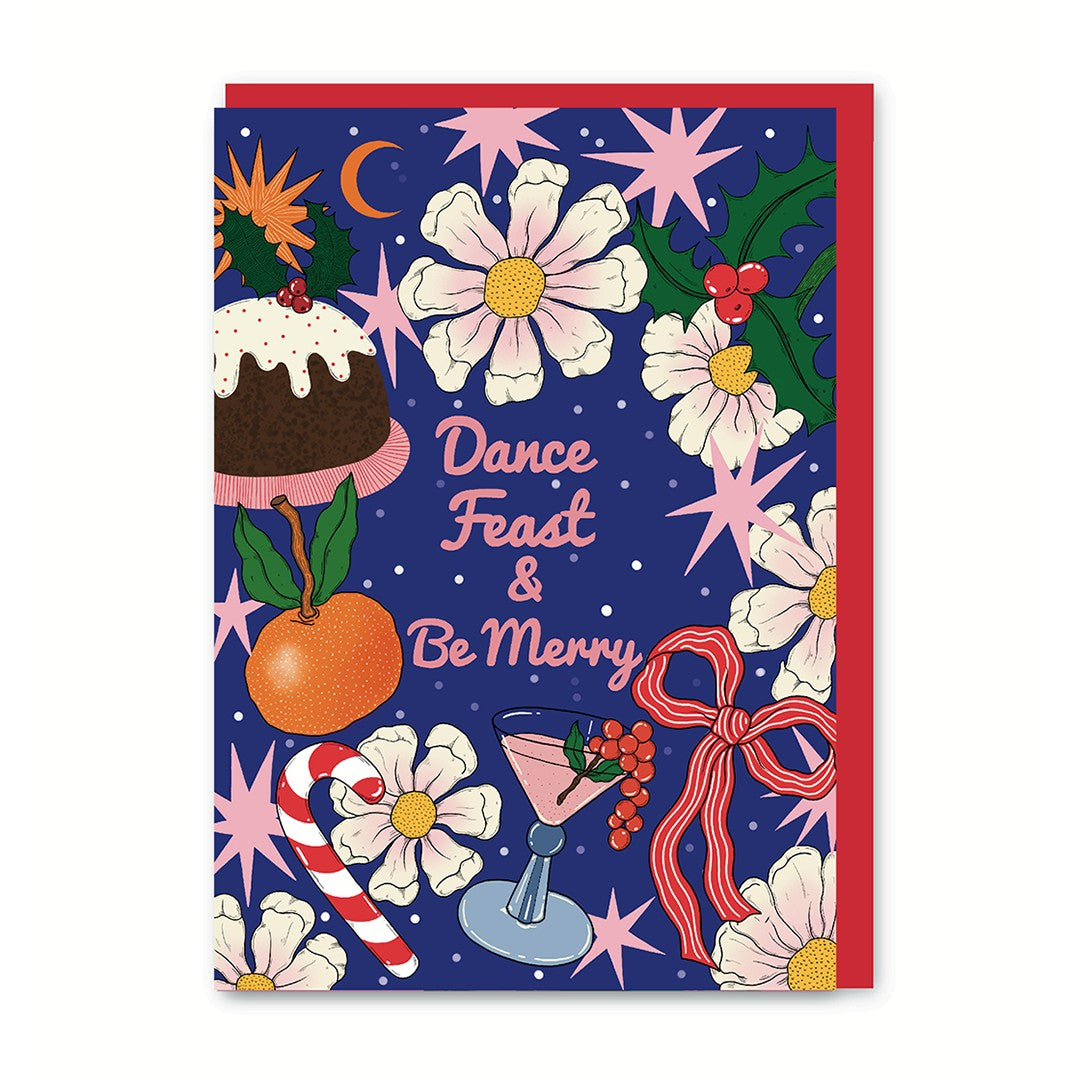 GC197-In Real Life-Be Merry-Xmas Card-A Peachy Christmas