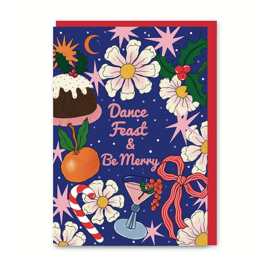 GC197-In Real Life-Be Merry-Xmas Card-A Peachy Christmas