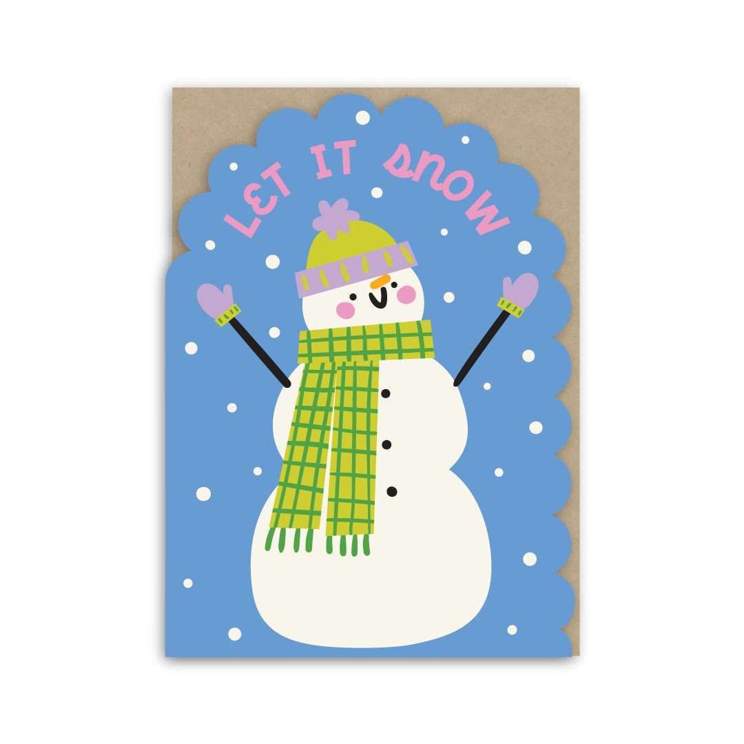 GC200-In Real Life-Snowman-Xmas Card-Colour Pop