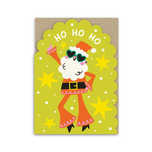 GC204-In Real Life-Disco Santa-Xmas Card-Colour Pop