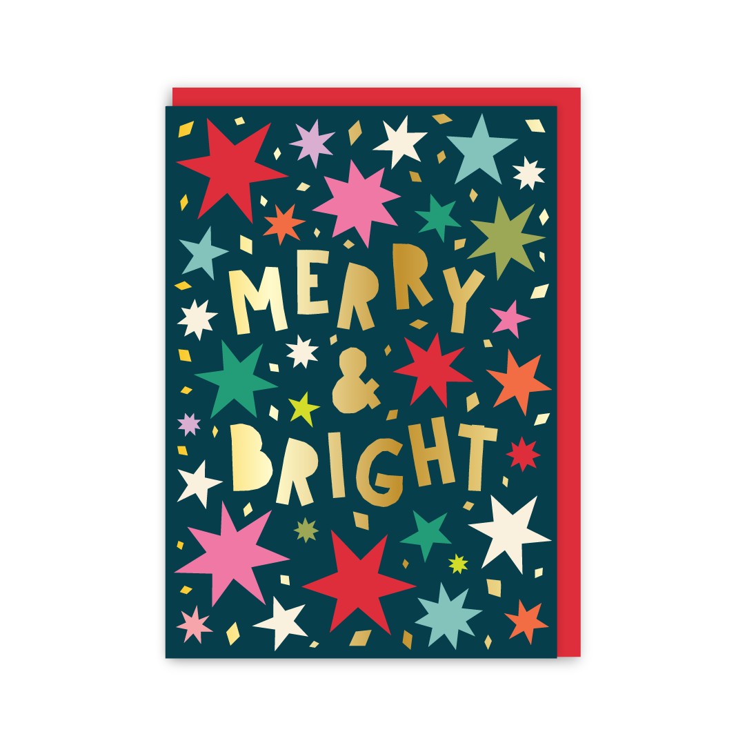GC207-In Real Life-Merry & Bright-Xmas Card-Papercut Christmas