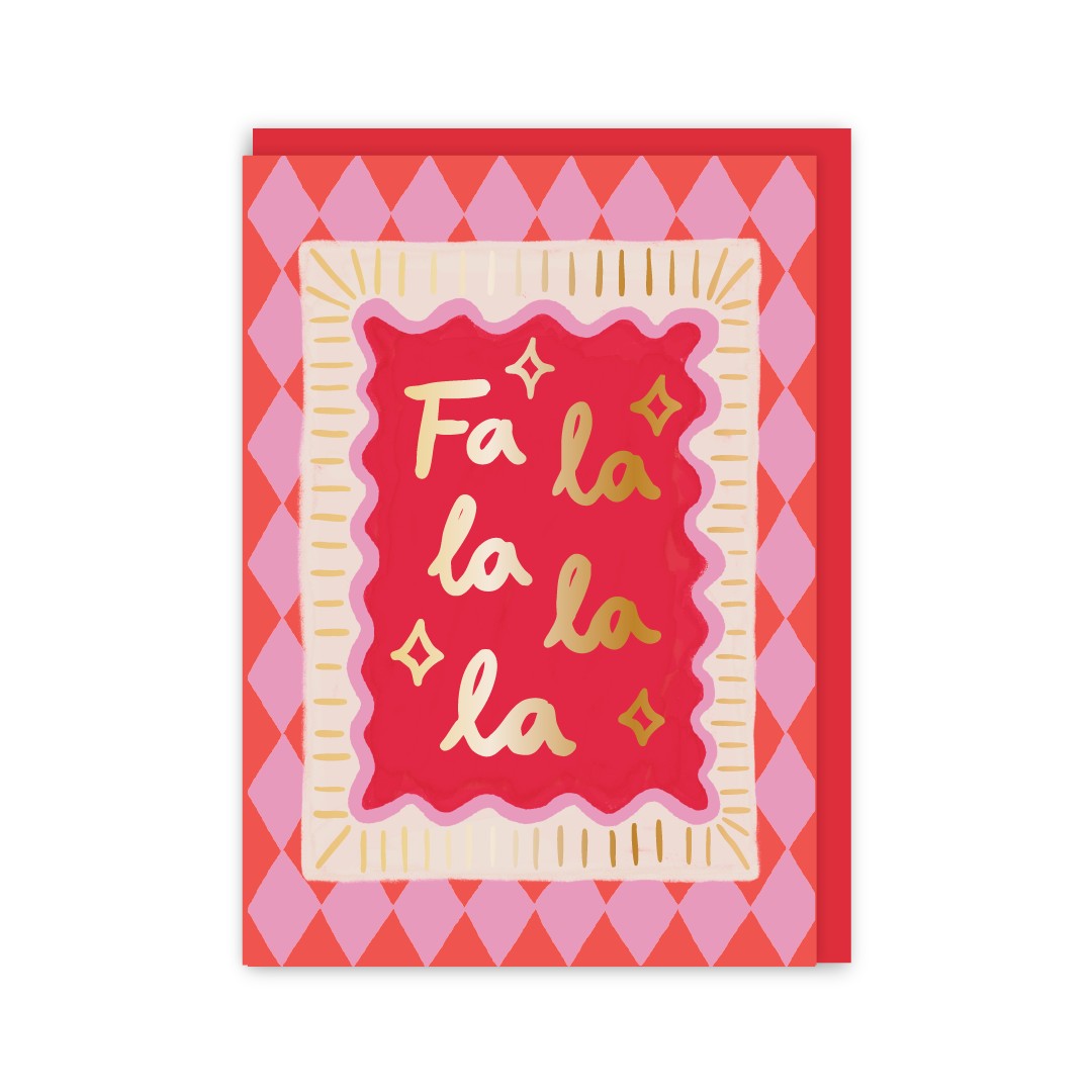 GC209-In Real Life-Fa La La-Xmas Card-Christmas Treats