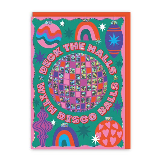 GC221-In Real Life-Deck The Halls Disco-Xmas Card-To The Disco!