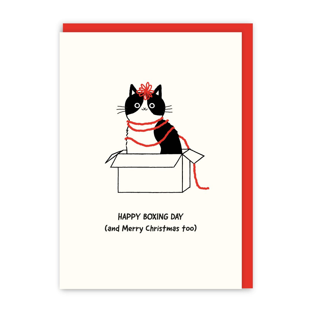 GC234-In Real Life-Boxing Day-Xmas Card-Cat People