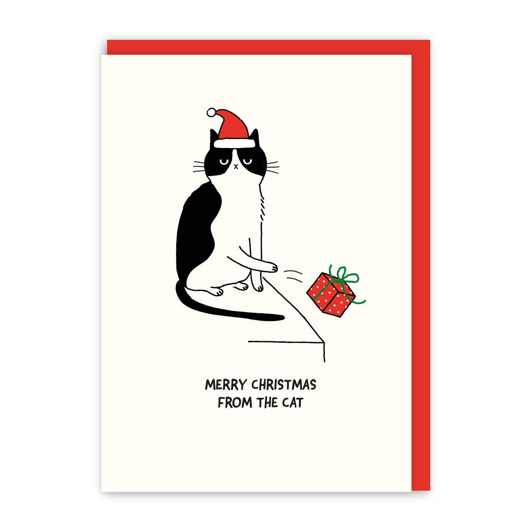 GC236-In Real Life-Christmas From The Cat-Xmas Card-Cat People