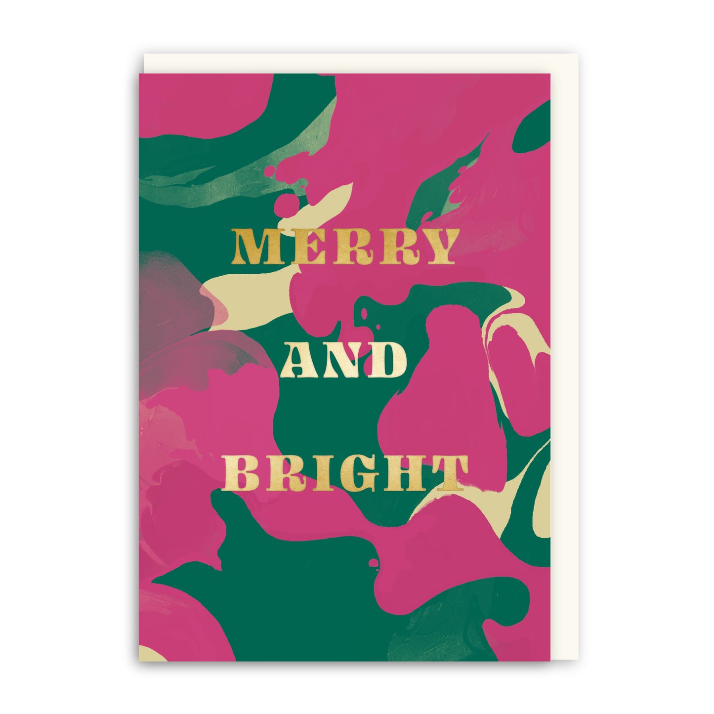 GC237-In Real Life-Merry And Bright-Xmas Card-Moments In Marble