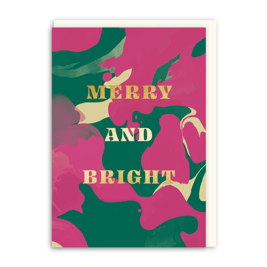 GC237-In Real Life-Merry And Bright-Xmas Card-Moments In Marble