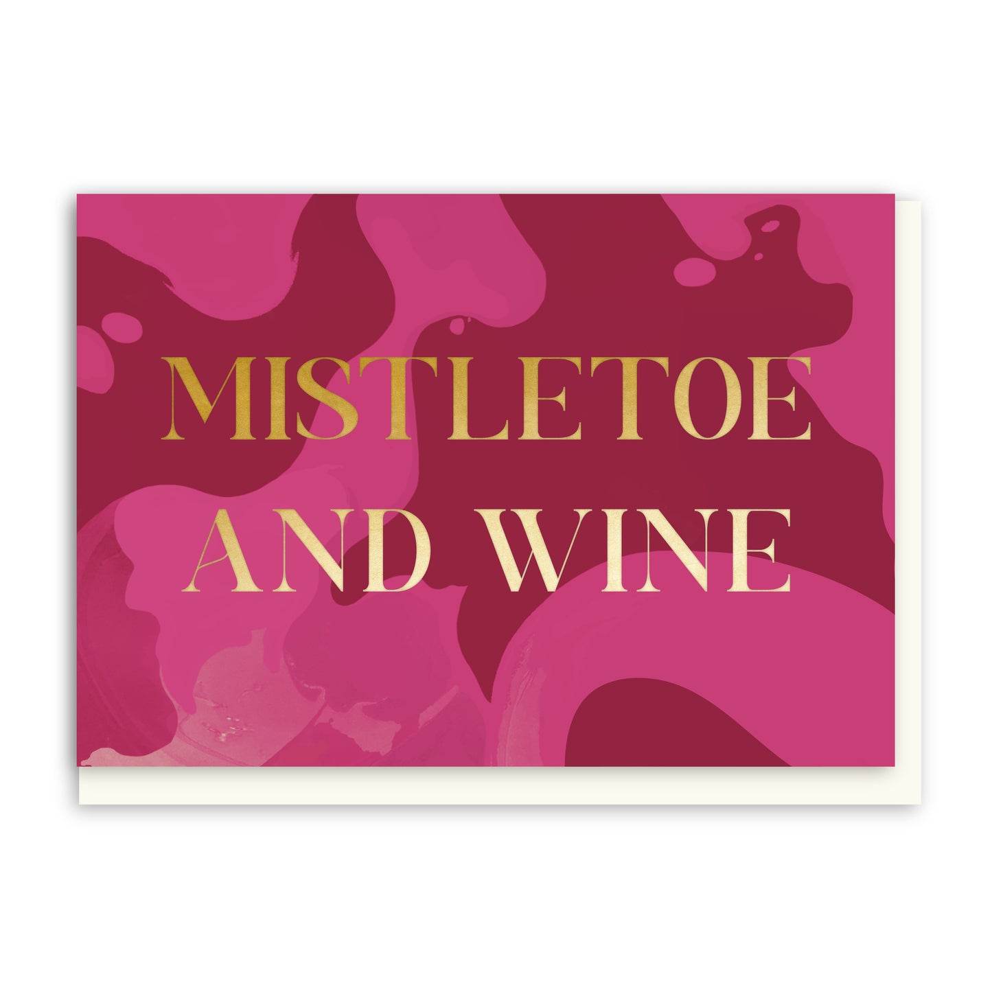 GC242-In Real Life-Mistletoe And Wine-Xmas Card-Moments In Marble