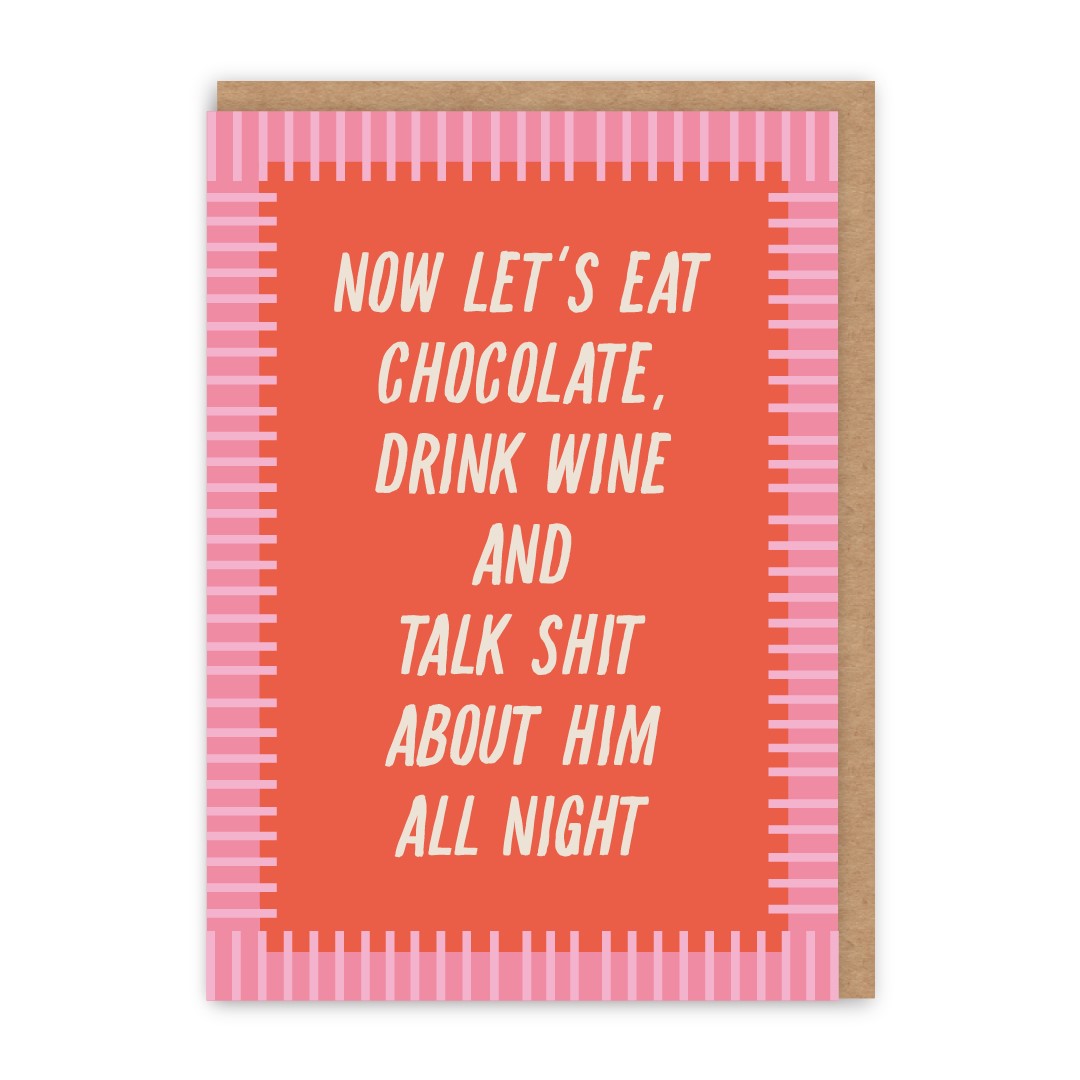 GC270-In Real Life-Eat Chocolate Drink Wine-Card-