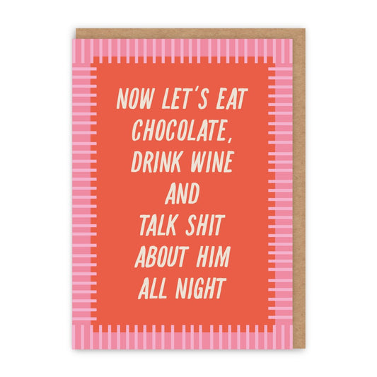 GC270-In Real Life-Eat Chocolate Drink Wine-Card-