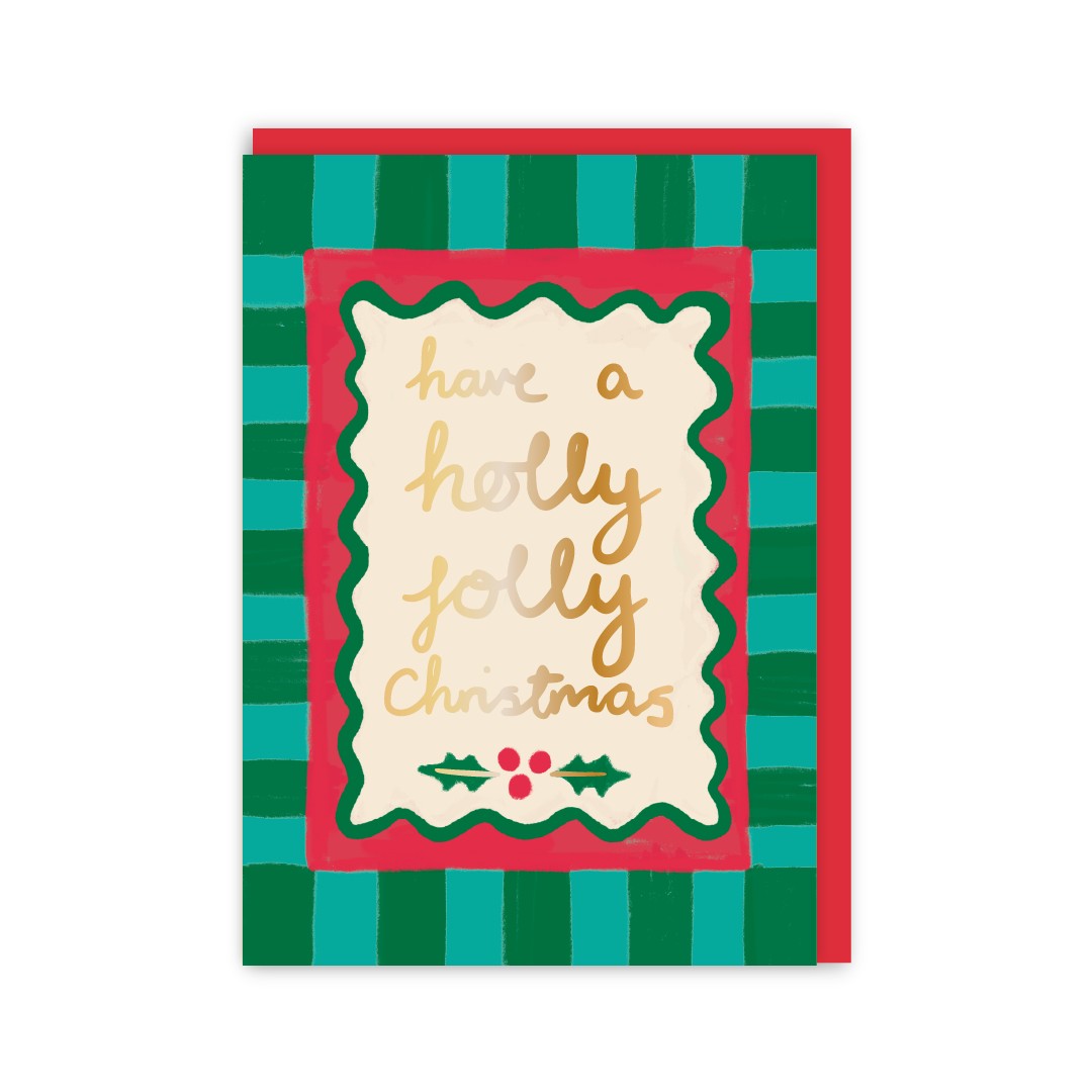 GC327-In Real Life-Holly Jolly-Xmas Card-Christmas Treats