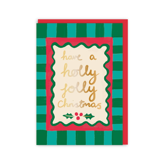 GC327-In Real Life-Holly Jolly-Xmas Card-Christmas Treats