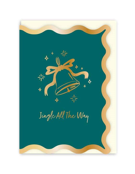 GC351-In Real Life-Jingle All The Way Bell-Xmas Card-Merry And Bright
