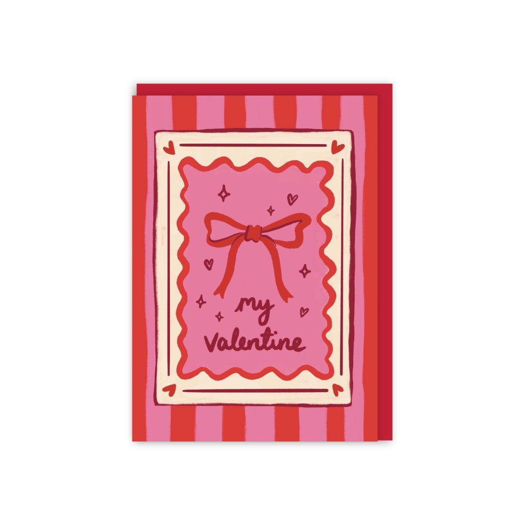 GC393-In Real Life-Valentine'S Bow-Card-Valentine'S Treats