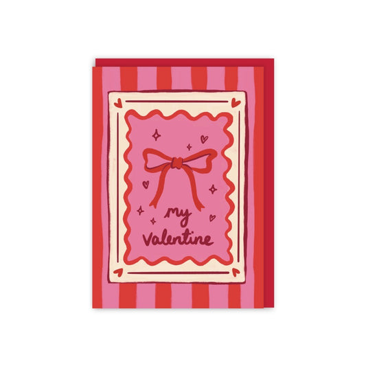 GC393-In Real Life-Valentine'S Bow-Card-Valentine'S Treats