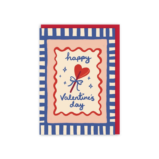 GC395-In Real Life-Heart Lollipop-Card-Valentine'S Treats