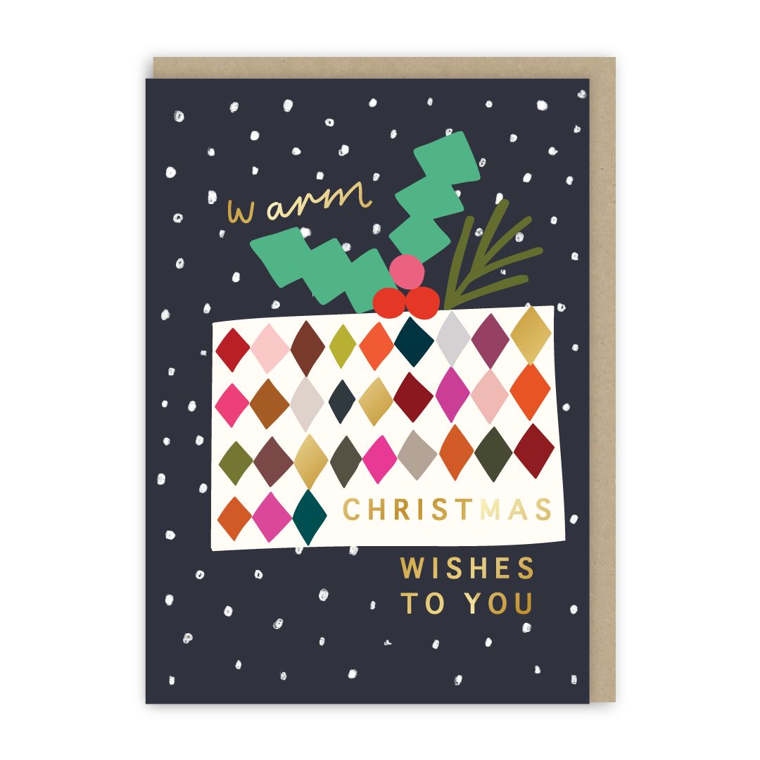 GC415-In Real Life-Warm Wishes Present-Xmas Card-Christmas Joy