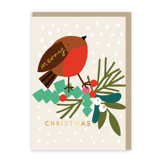 GC417-In Real Life-Merry Christmas Robin-Xmas Card-Christmas Joy