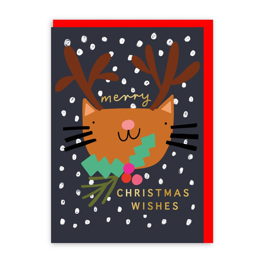 GC423-In Real Life-Christmas Wishes Cat-Xmas Card-Christmas Joy