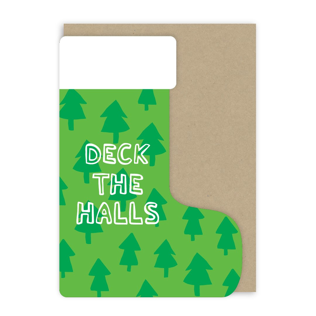GC435-In Real Life-Deck The Halls-Xmas Card-Merry Little Stockings