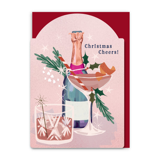 GC437-In Real Life-Christmas Cheers-Xmas Card-Festive Star