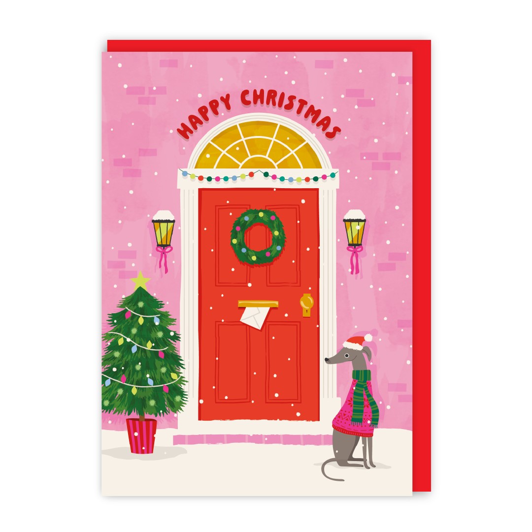 GC452-In Real Life-Christmas Door-Xmas Card-Cosy Christmas