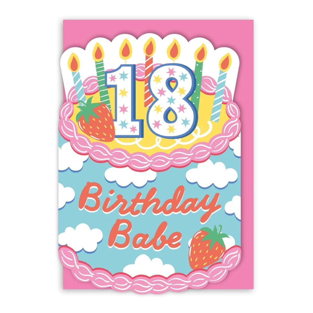 GC547-In Real Life-18 Birthday Babe-Card-Happy Cake Day!