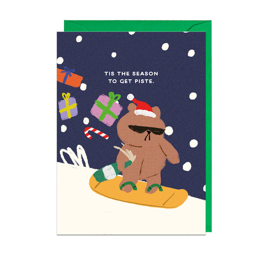 BGB231-Jolly Awesome-Get Piste-Xmas Card-Bearly Getting By