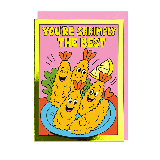 CT114-Jolly Awesome-You'Re Shrimply The Best-Card-Card Toons