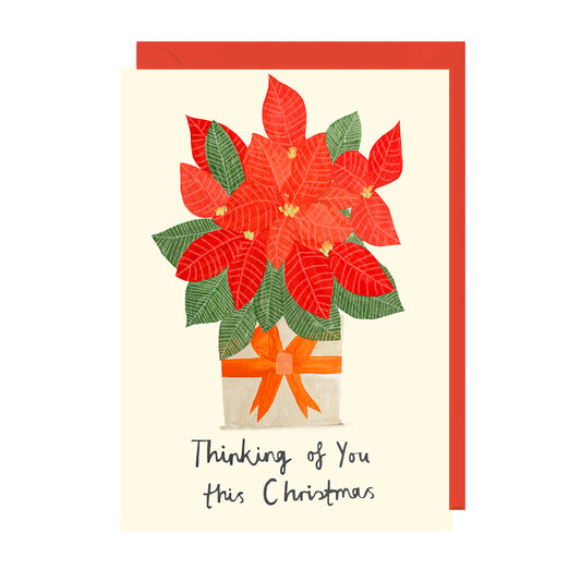 DO304-Jolly Awesome-Thinking Of You Poinsettia-Xmas Card-Darcie Olley