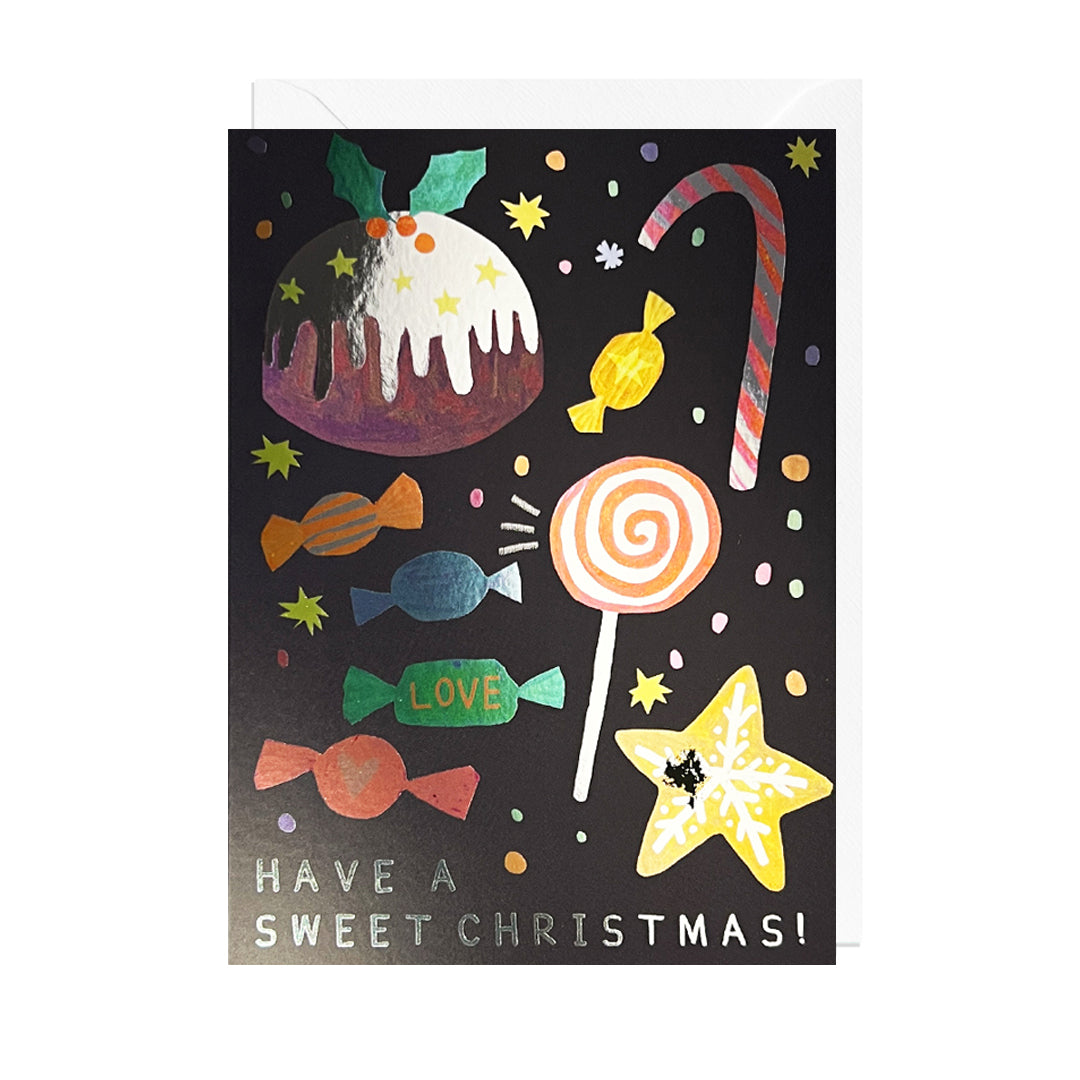 DO307-Jolly Awesome-Sweet Christmas - Foil-Xmas Card-