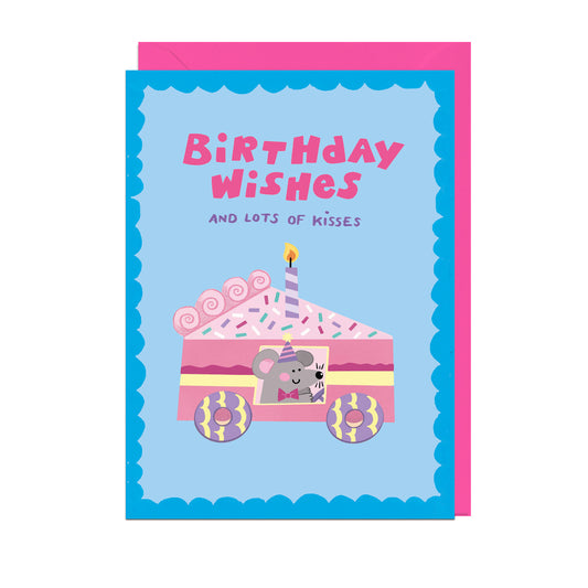 EH105-Jolly Awesome-Birthday Wishes Mouse Cake-Card-