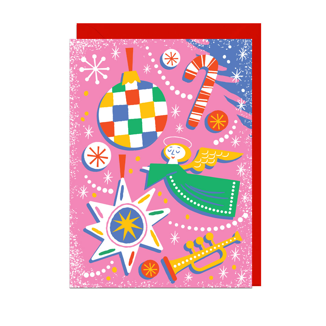 EM107-Jolly Awesome-Angel Christmas Decorations-Xmas Card-