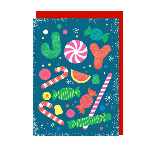 EM109-Jolly Awesome-Joy Christmas Candy-Xmas Card-