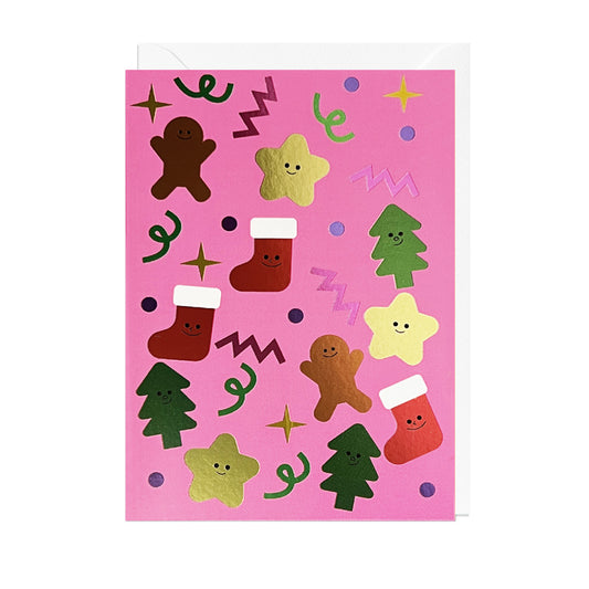 LP104FOIL-Jolly Awesome-Christmas Stockings-Xmas Card-