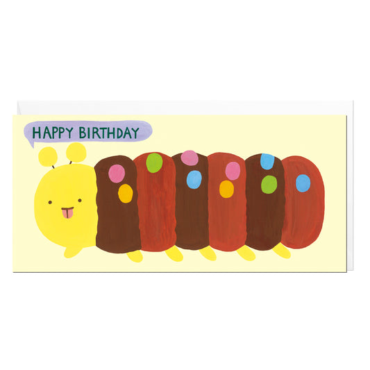 MA311DL-Jolly Awesome-Happy Birthday Caterpillar Cake-Card-